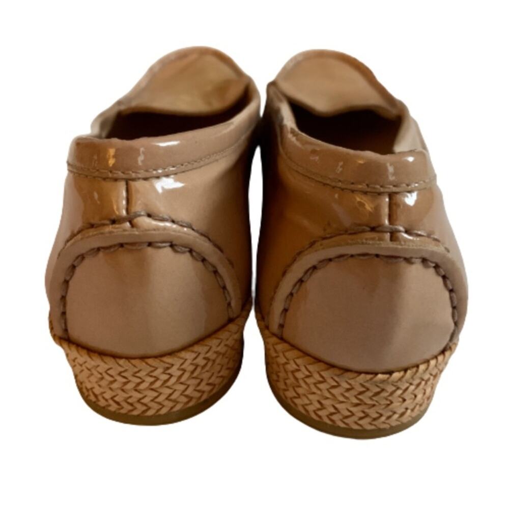 Stuart Weitzman Loafers Flats Shoes Camel Patent Leather Geek Loafers Size 5 - Picture 7 of 15